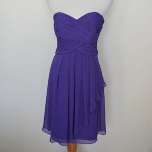 David's Bridal REGENCY Short Crinkle Chiffon Dress‎